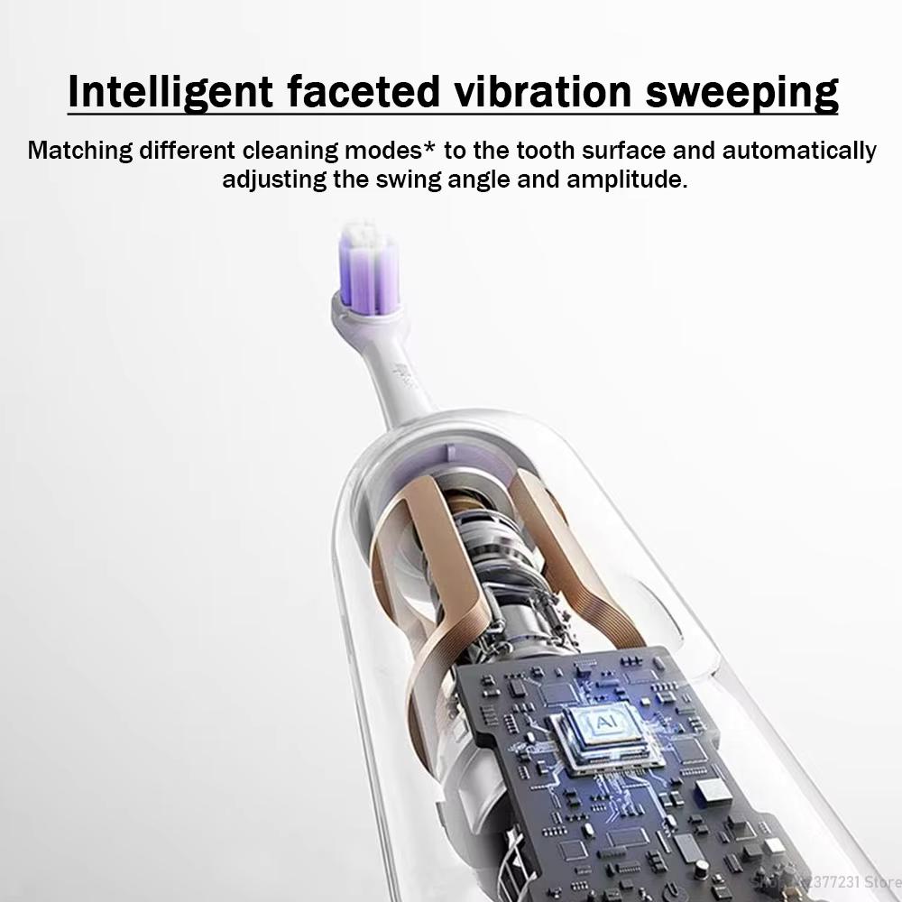 MIJIA Oscillation Electric Toothbrush Pro, Smart 4 Modes,IPX8 Waterproof Sonic Vibration Toothbrushes,180-day Battery Life -CN