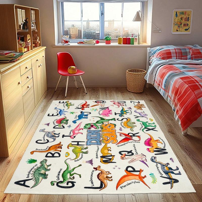 Kinder ABC Alphabet Tier Lernteppich Matte Teppich Rutschfest Spiel Hausdekoration für Kinderzimmer Spielzimmer Kinderzimmer Kindergarten