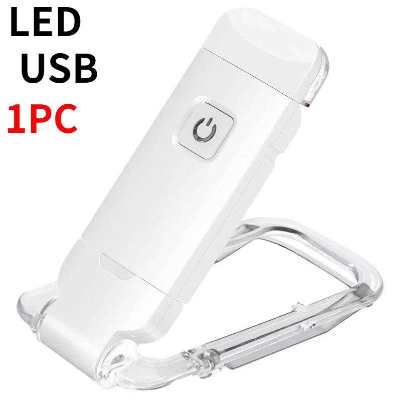 Mini LED USB Rechargeable Book Reading Light Brightness Adjustable Eye Protection Clip Book Light