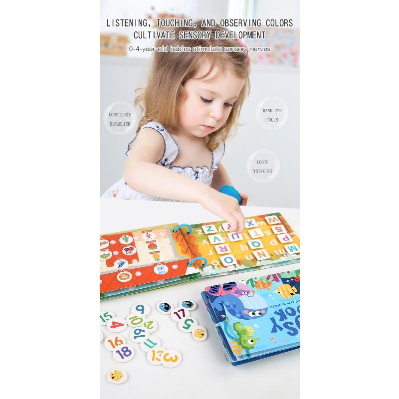 Reißpuzzle Reißbuch Kleinkind und Kleinkind Erleuchtung Klettverschluss Ruhiges Stoffbuch Früherziehung Pädagogisches Kinderspielzeug