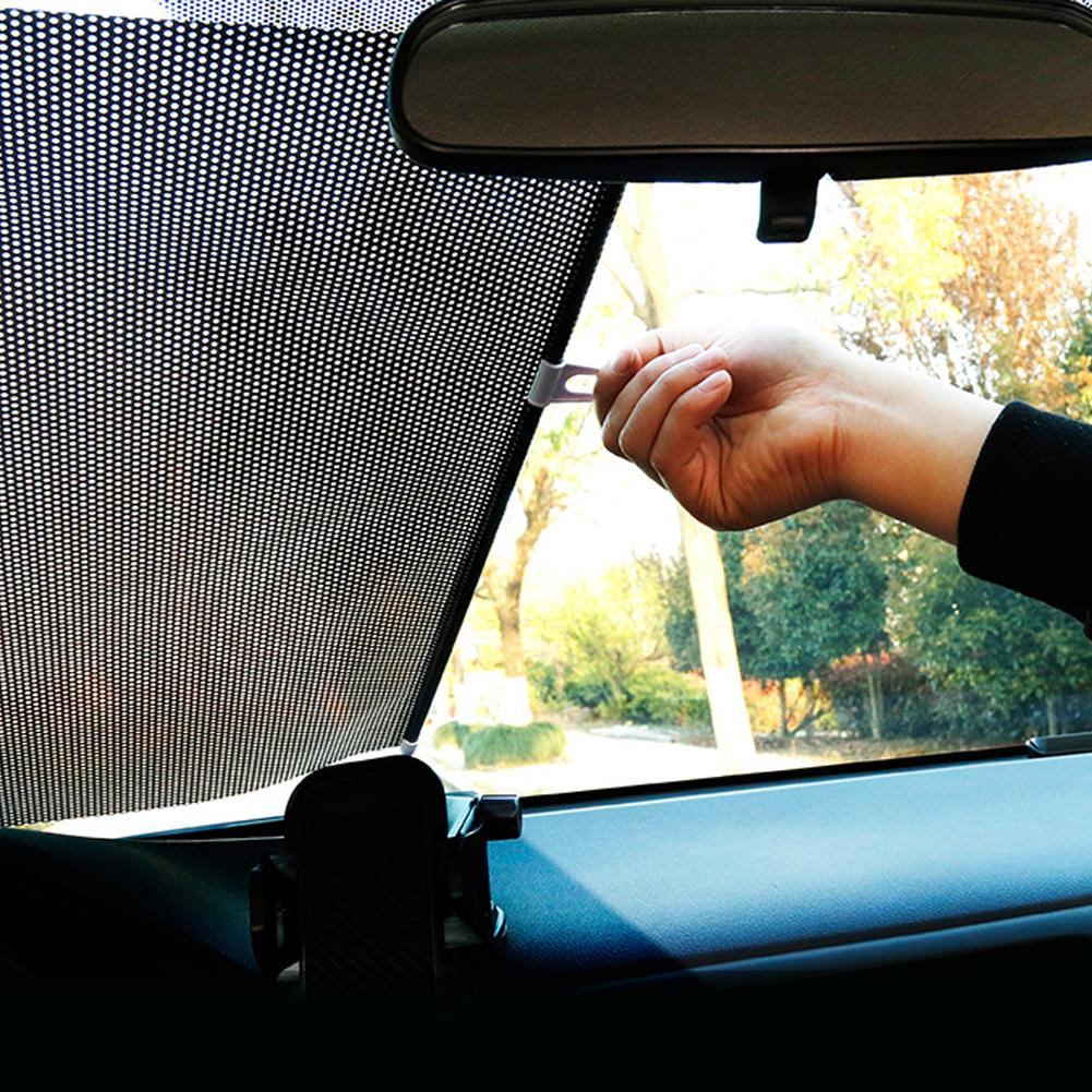 Retractable Windshield Sun Shade Front Windscreen Cover Suction Cup Sunshade Reflective Foil UV Protection Foldable Sun