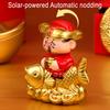 Solar God of Wealth Red Carp Fortune God Statue Auto Nodding Figurine Golden Chinese New Year Spring Festival