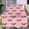 3D Printed Flannel Blanket Thickened Double-layer Blanket Air-conditioning Blanket Baby Printed Eyelash Pattern Bedroom Home Blanket