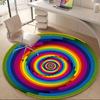 1PCRainbow Spiral Office Round Area Rug,  Mat Suitable For Office, Under Office Chairs Bedroom Living Room Home Decor, Room Deco