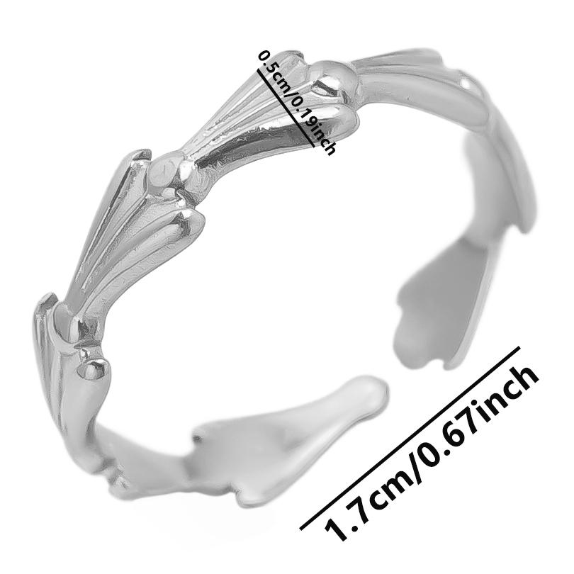 1/5pcs Silver Color Snake Beads Round Heart Stainless Steel Rings For Women Men Accessories Vintage Jewelry Finger Ring Anillos