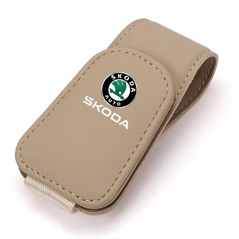 Automotive Glasses Storage Clip Visor Sunglasses holder For Skoda Enyaq A7 Octavia Kodiaq Fabia Superb Rapid Kamiq Karoq ZL8