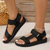 Summer Fashion Casual Roman Sandals Women's Outer Wear Velcro Thick-soled Beach Sandals Women