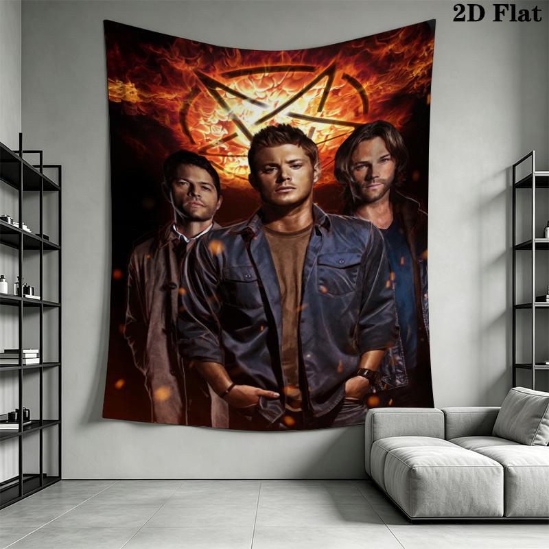 Supernatural Wall Tapestry Aesthetic Wall Hanging Printed Fabric Blanket Decorative Tapestries for Bedroom Living Room Home Decor