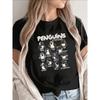 Global Penguin Print Short Sleeve Lightweight Casual Graphic Tee