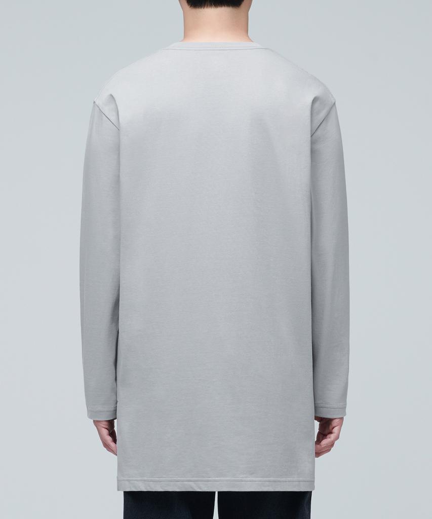 Musinsa Standard Layered Crew Neck Long Sleeve T-Shirt_Long Length [Light Gray]