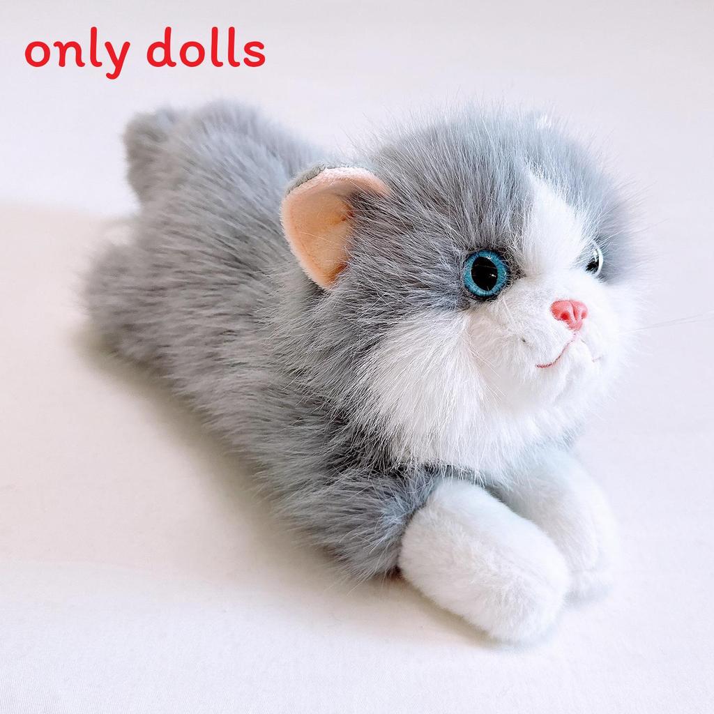 Plush Cat Toy With Bow Shaped Lace Decoration For Children Gift
