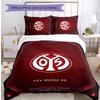 Set Lenzuola 3 Pezzi Stampato FC Mainz Traspirante Copripiumino con Federe Biancheria da Letto Decorativa per Camera da Letto Casa