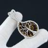 Ammonite Pendant Gemstone, Handmade 925 Sterling Silver Pendant, Ammonite Wire Wrapped Jewelry, Ammonite Tree Of Life Jewelry Pendant Gifts