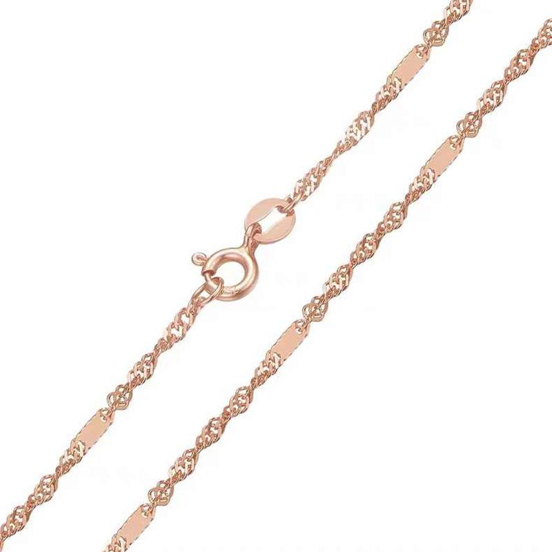 Exquisite Color Gold Niche Fashion Foreign Style 585 Plated Rose Gold Water Ripple Sequined Necklace Trendy Collarbone Chain