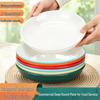 Dual-Color Melamine Round Plate: Deep Rice & Noodle Bowl for Commercial Use
