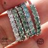 0.7CT D VVS1 EX Round Moissanite Ring 925 Silver Eternity Ring Women Engagement Wedding Luxury Band
