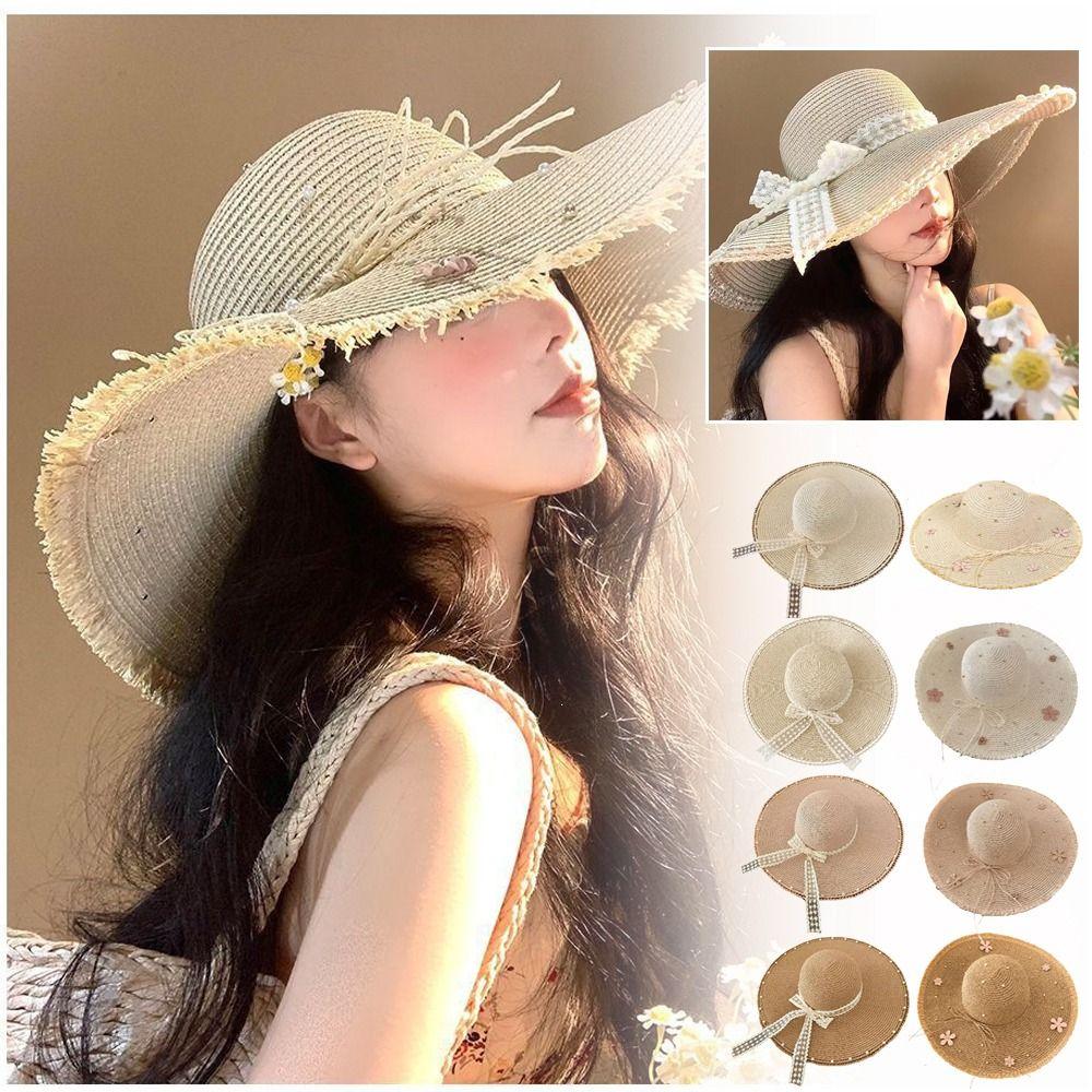 Big Brim Beach Hat Multicolor Big Brim Hat Fashion Sun Block Hat Sun Protection