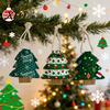 Christmas Gift Bags Tree Shaped with Drawstring, Reusable Holiday Fabric Bags, Xmas Present Packaging Winter Goodie Storage Pouches for Wrapping,