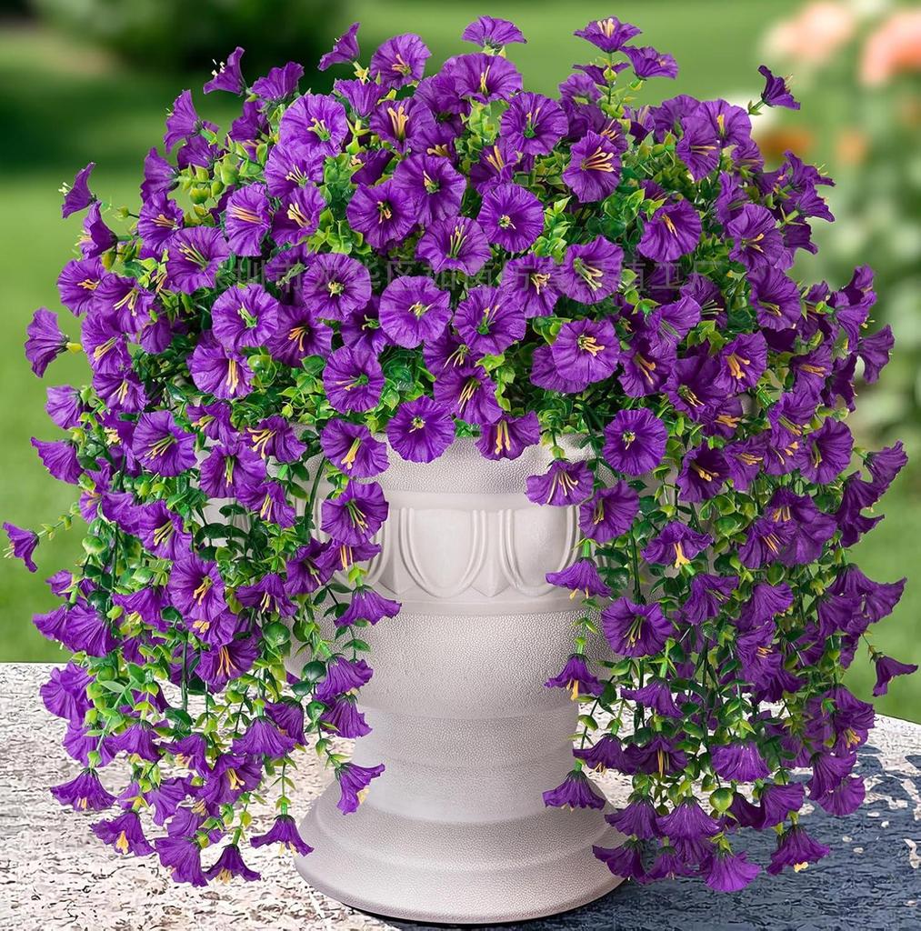 Artificial Violet Eucalyptus Vine Wall Hanging Decoration for Home and Garden