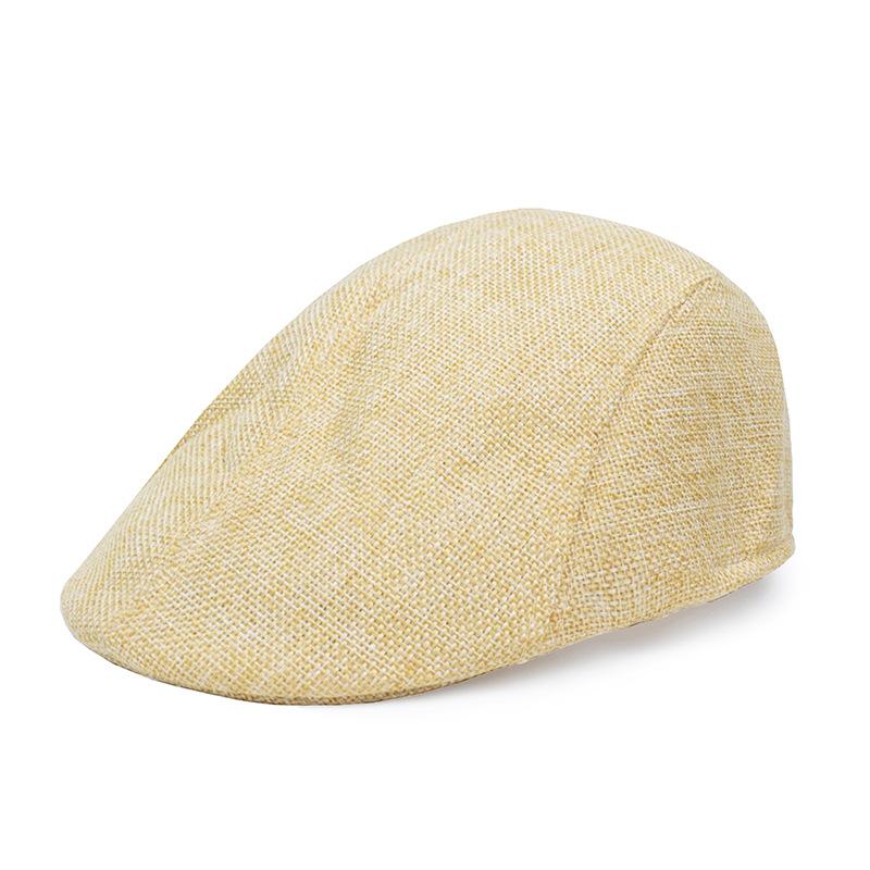 Men Berets Cap British Autumn Summer Linen Hats Flat Caps Classic Vintage Gatsby Cabbie Cap Chapeau Homme