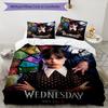 Wednesday Addams Design Bed Bedding Set 1 Duvet Cover + 2 Pillowcases Soft Breathable Household Bed Linens