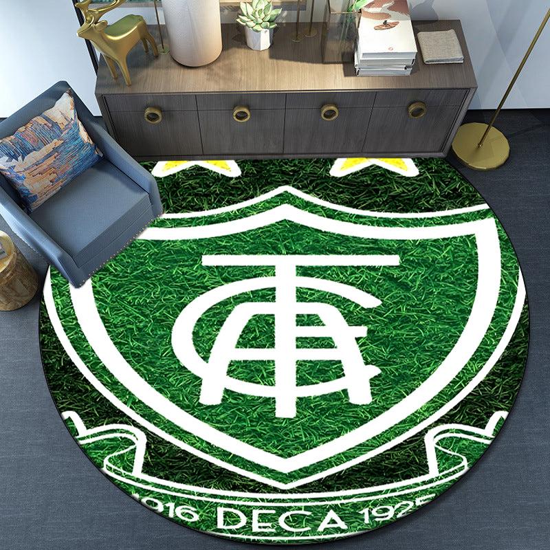 America Futebol Clube Round Rug for Livingroom,Bedroom, Palyroom, Chair Rug, Area Rug, Circle Carpet, Large Size Fan Christmas Gift
