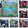 Marine Life Fashion Cushion Cover Plush Fabric Soft DoubleSided Printed Sofa Warm Winter Home Child Gift Pillow Case