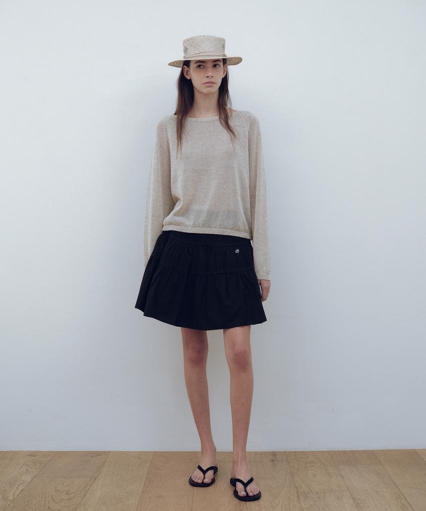 Yulago Loose Linen Boatneck Knit