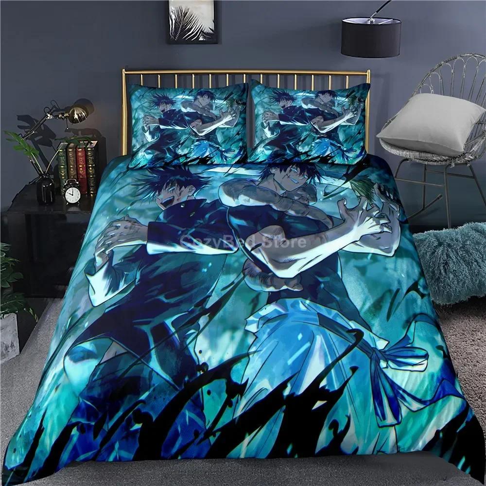 Jujutsu Kaisen Japan Famous Comfortable Duvet Quilt Cover Pillowcase Bedding Set Children Bedroom Decoration Home Textile