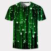Sommer 3D Gold Mode Digital Harajuku Print Kurzarm Rundhals Herren Freizeit Persönlichkeit Hip Hop Street T-Shirt Tops