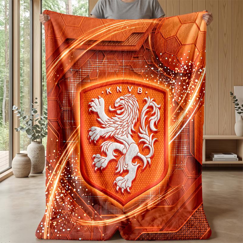 Aston Villa Football Print Flannel Blanket, Soft Warm Lightweight Throw Blanket for Sofa Bed Camping