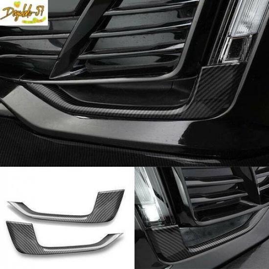 Carbon Fiber Front Fog Light Fits For Cadillac CT5 - Lamp Spoiler Strip