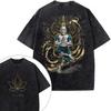 Anime Hunter X Hunter Gon Kurapika Grafik T-Shirt Herren Damen Kleidung Lässig Baumwoll-T-Shirt Vintage Washed T-Shirt Harajuku Oberteile