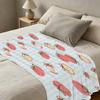 Versatile Lightweight Flannel Blanket, Apple-Themed - Soft Cozy Throw for Home Decor, Halloween & Christmas Warmth