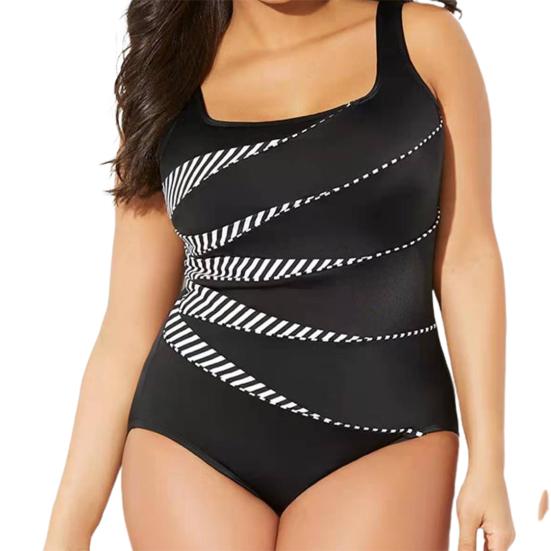 Summer Size Women Push Plus Up Swimsuit Striped Printed Bodycon Bathing Suit One Pieces Swimsuits
