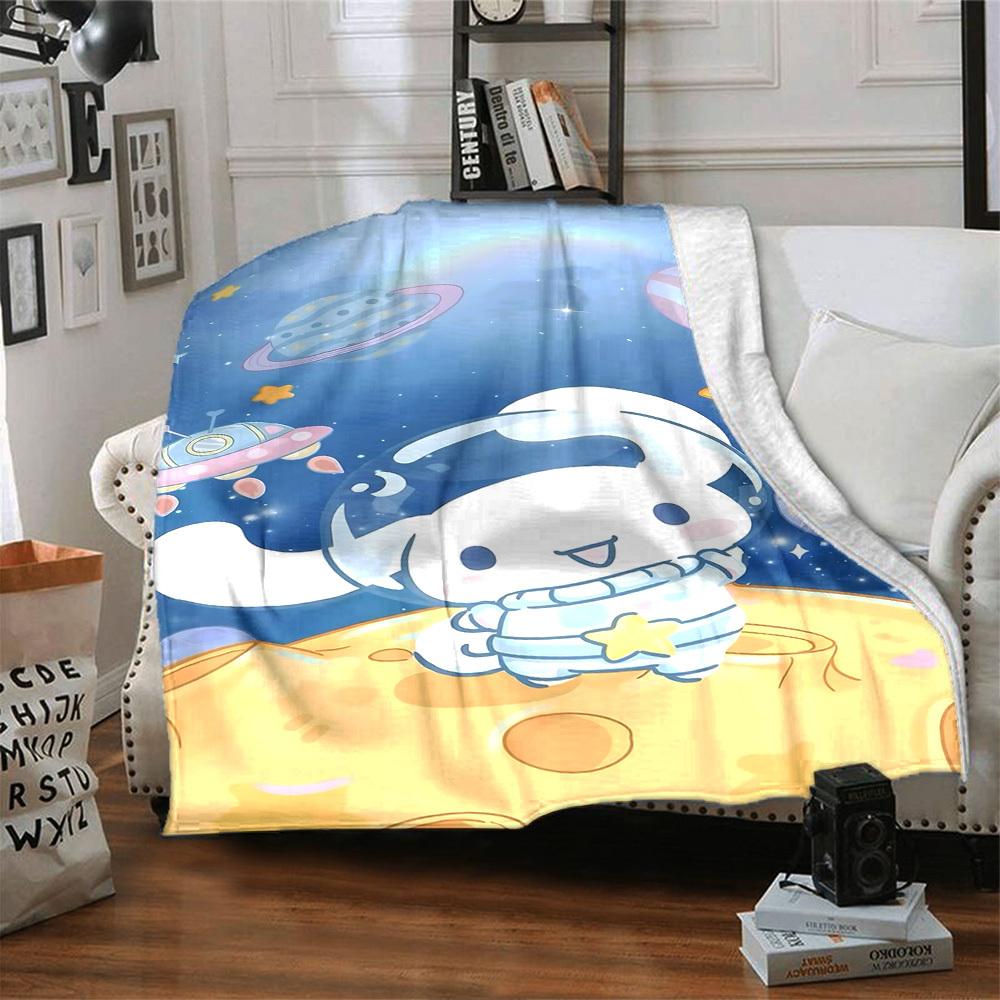 1pc Space Explorer Blanket Lightweight Flannel Throw for Sofa Bed Travel Camping Livingroom Office Couch Chair