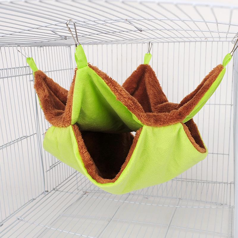 Double Layer Plush Hammock for Small Pets: Hamsters, Squirrels & Sugar Gliders