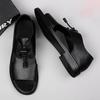 Sandales d'été pour homme en cuir véritable décontractées faites à la main Chaussures plates d'extérieur pour homme Style punk ajouré