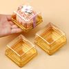 50Pcs 50/75/100g Moon Cake Boxes Square Shape Cookies Storage Box Baking Tools