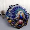 1pc Enchanted Peacock Pattern Automatic Umbrella Is Fashionable and Good-Looking, a Portable 3-Fold Umbrella, Suitable for Travel and Daily Use, a Tra