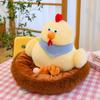 Yaratıcı civciv bebek yastık tavuk yumurtlayan peluş oyuncak tavuk yuvası civciv çıkaran bebek sakinleştirici bebek