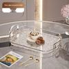PET Plastic Light Luxury Serving Tray with Handle
