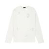 WE11DONE Rhinestone Pattern Bleached Long Sleeve T-Shirt Unisex Tops Off-White WD-TT2-24-776-U-IV
