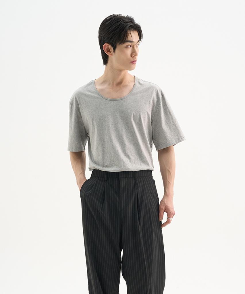 TRIP LE SENS Basic U-Neck Silket Cotton T-Shirt_10 Color (Ac Type)