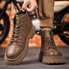 Men's Boots 2025 Autumn New Style Leather Boots Fashionable Retro British Short Boots Outdoor Thick Soled Workwear Boots