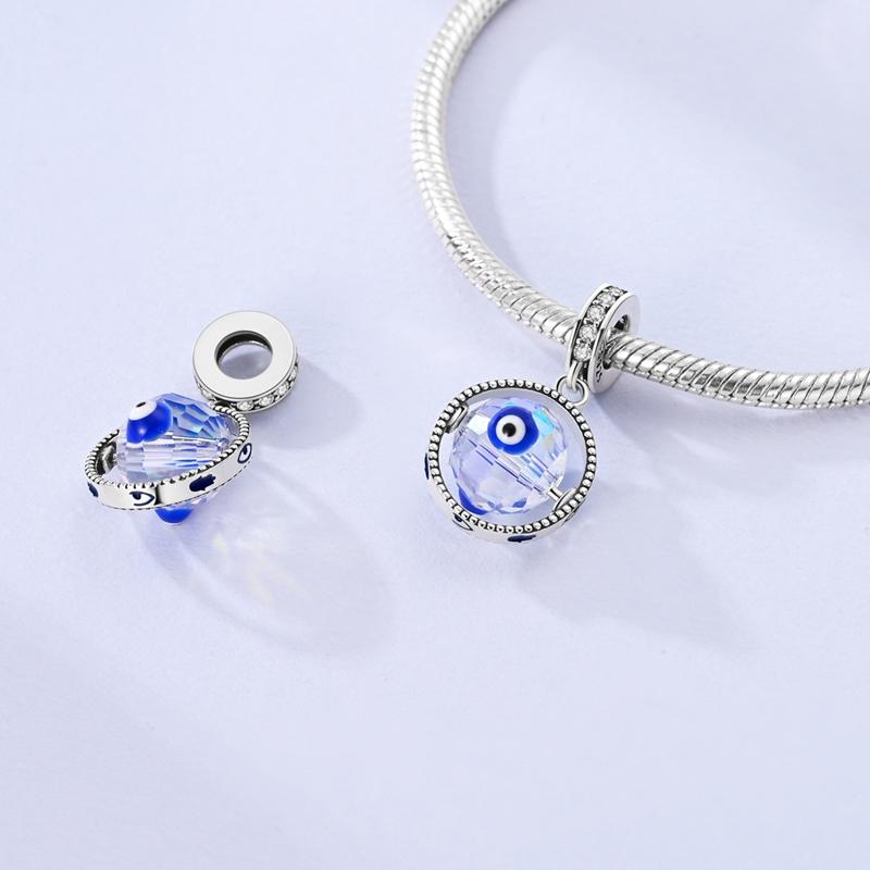 copper Rotatable Charm Bead Charms Bead Charms Eye Planet Windmill Snowflake Pendants Compatible With Women Authentic Bracelets Do It Yourself Christm