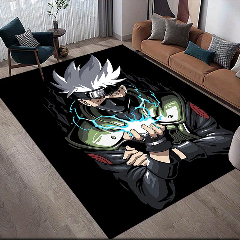 Naruto Hatake Kakashi Square Area Rug, Non-Slip Floor Mat for Bedroom, Perfect Gift for Kakashi Fans.chl
