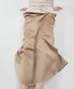Bopeu Saba Contrast Satin Skirt (Beige)