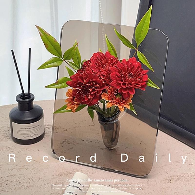 Vaso Portafoto in Stile Instagram Semplice Trasparente Acrilico Per Fioriere Idroponiche Vaso da Ingresso Ornamento per Soggiorno