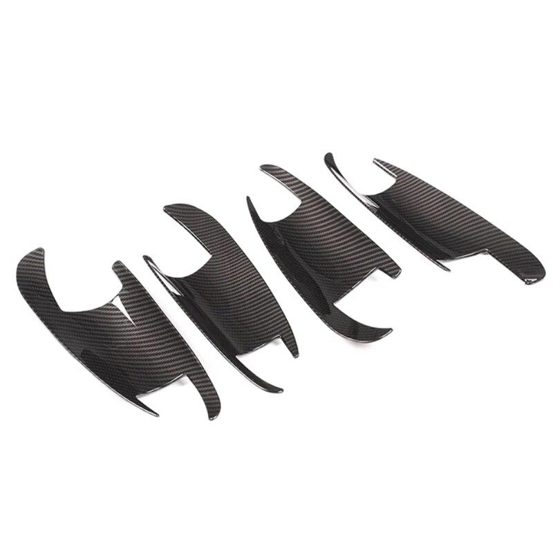 Carbon Fiber Texture Car Outer Door Handle /Bowl Cover Trim For Mercedes Benz C E GLK ML CLA Class W166 W117 X204 W204 W212 W246